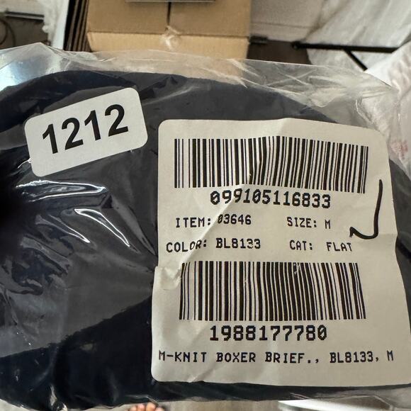 J.Crew Knit Boxer Briefs Mens M Dark Navy Pull-On Stretch Elastic Waistband Logo - Picture 7 of 7